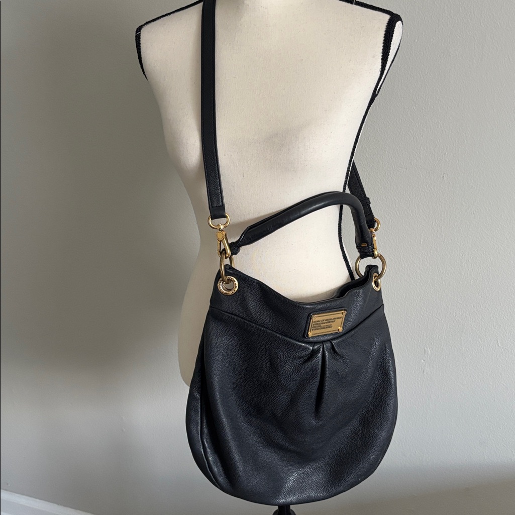 Marc By Marc Jacobs Classic Hillier Hobo Bag, Black Leather